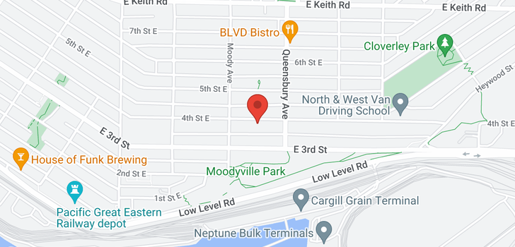 map of 633 E 4TH STREET